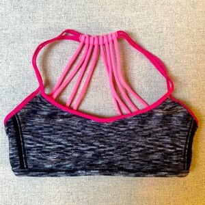 Women’s Lululemon Sports Bra in Pink/Grey.